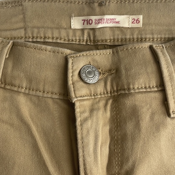 Levi’s 710 Super Skinny Jean - Tan - Picture 4 of 4